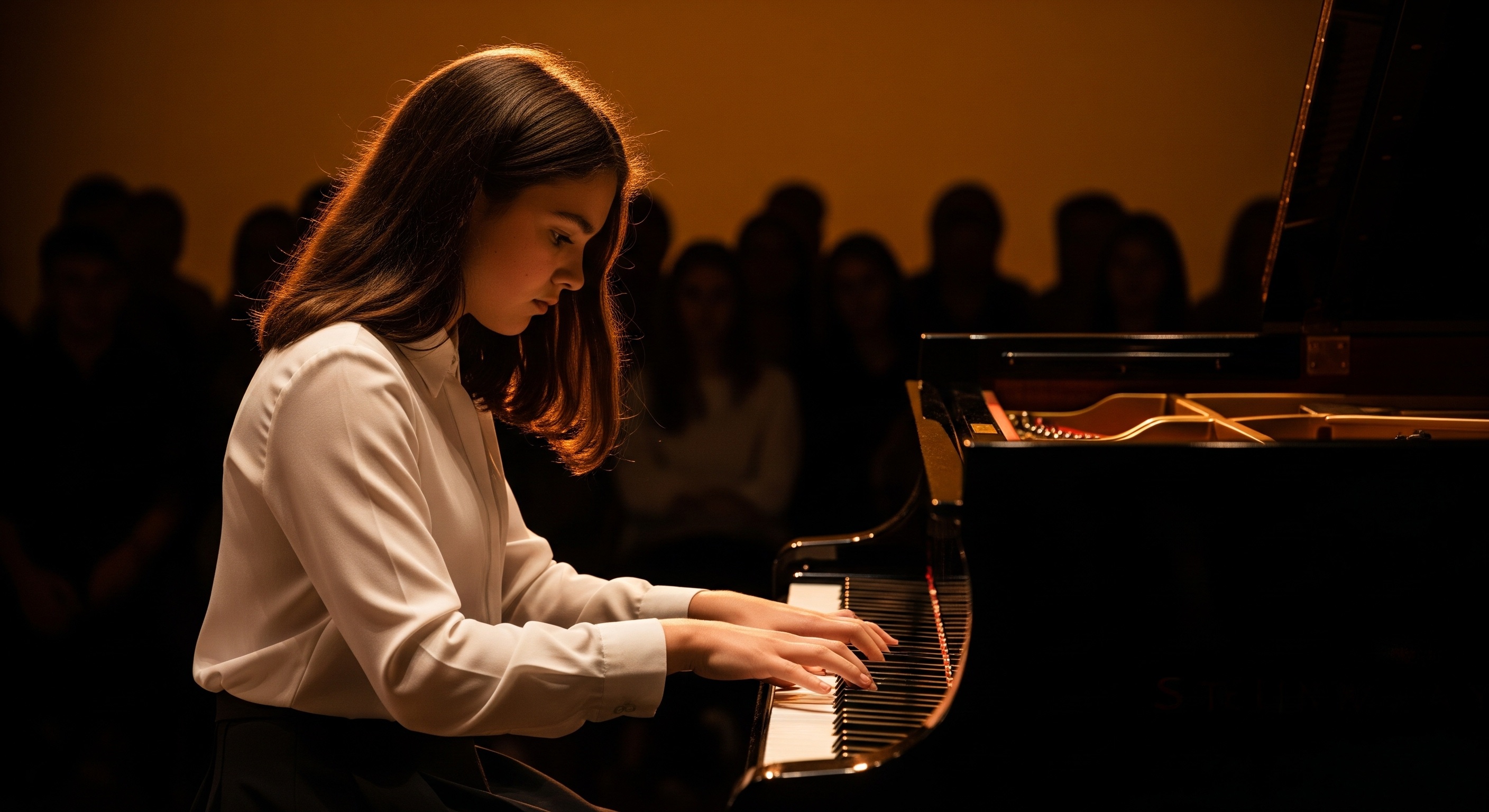 Piyano öğreten eğitmen